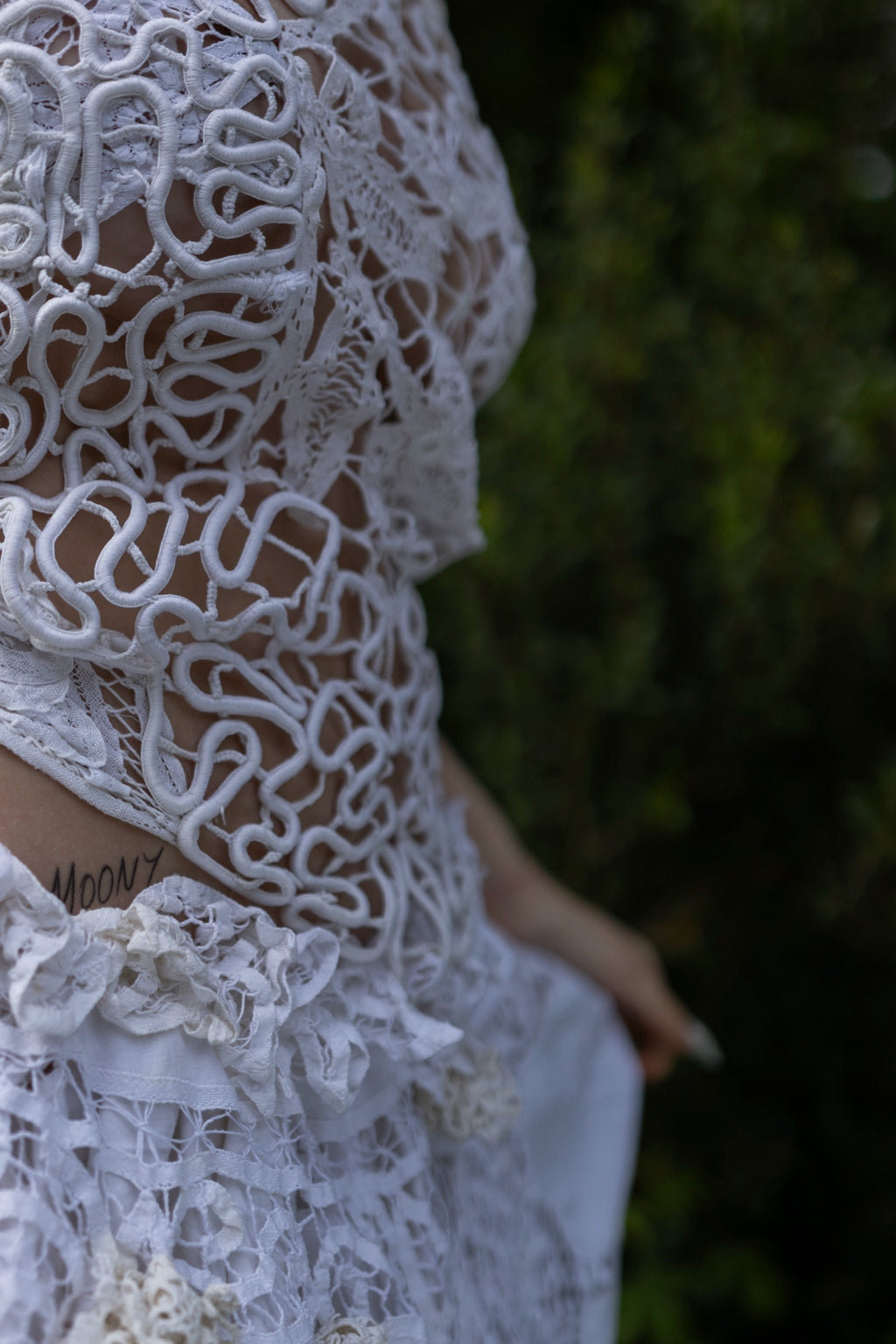 Lace-up Crochet Top