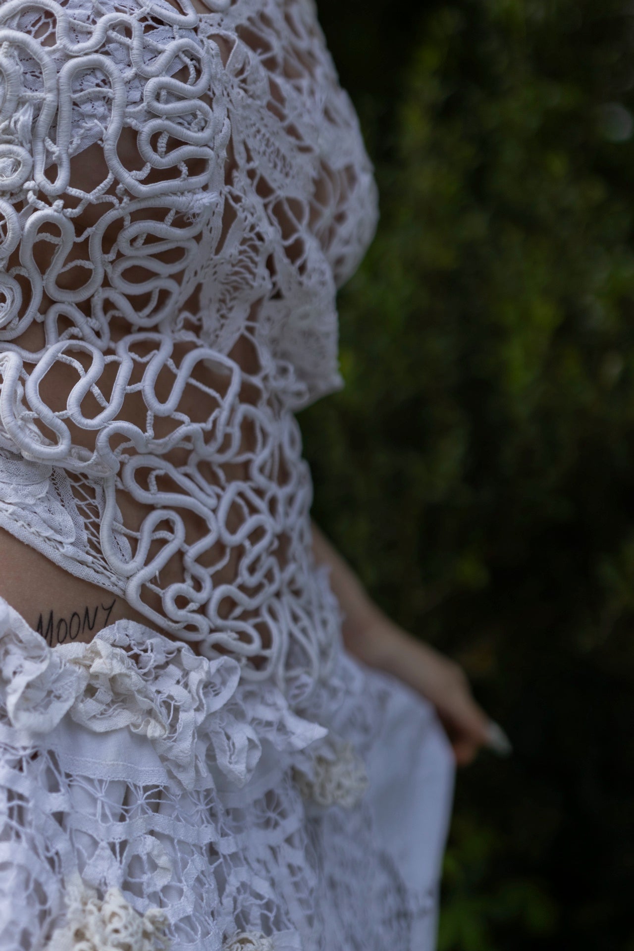 Lace-up Crochet Top