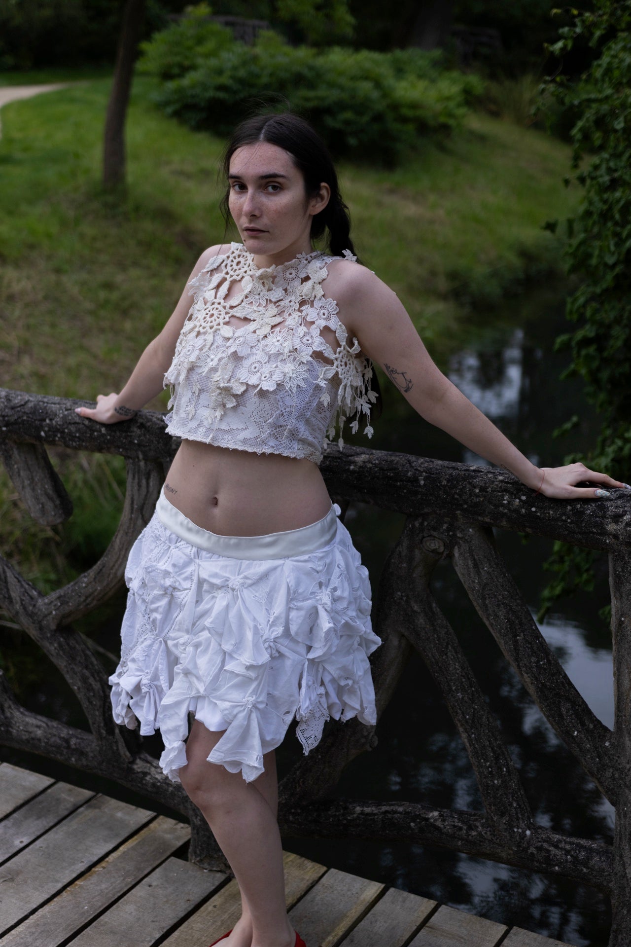Beige Flower Top