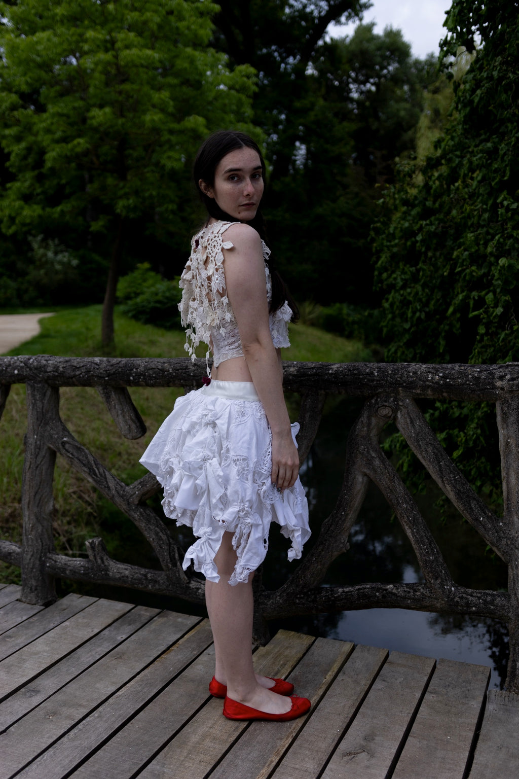 Beige Flower Top