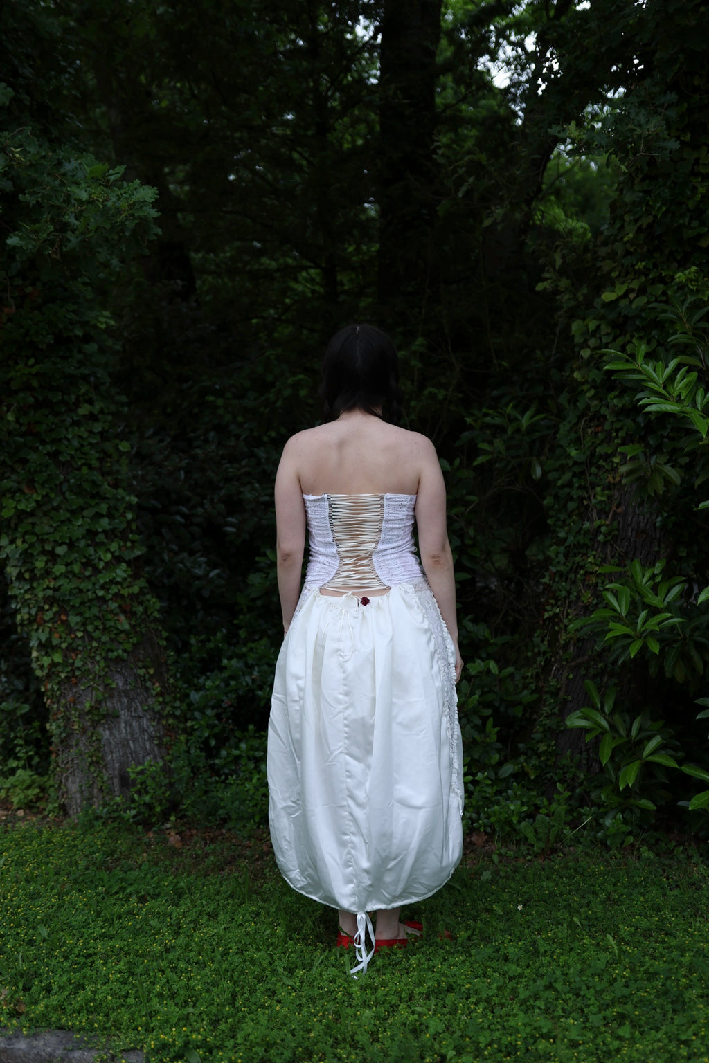 Lace-up dress
