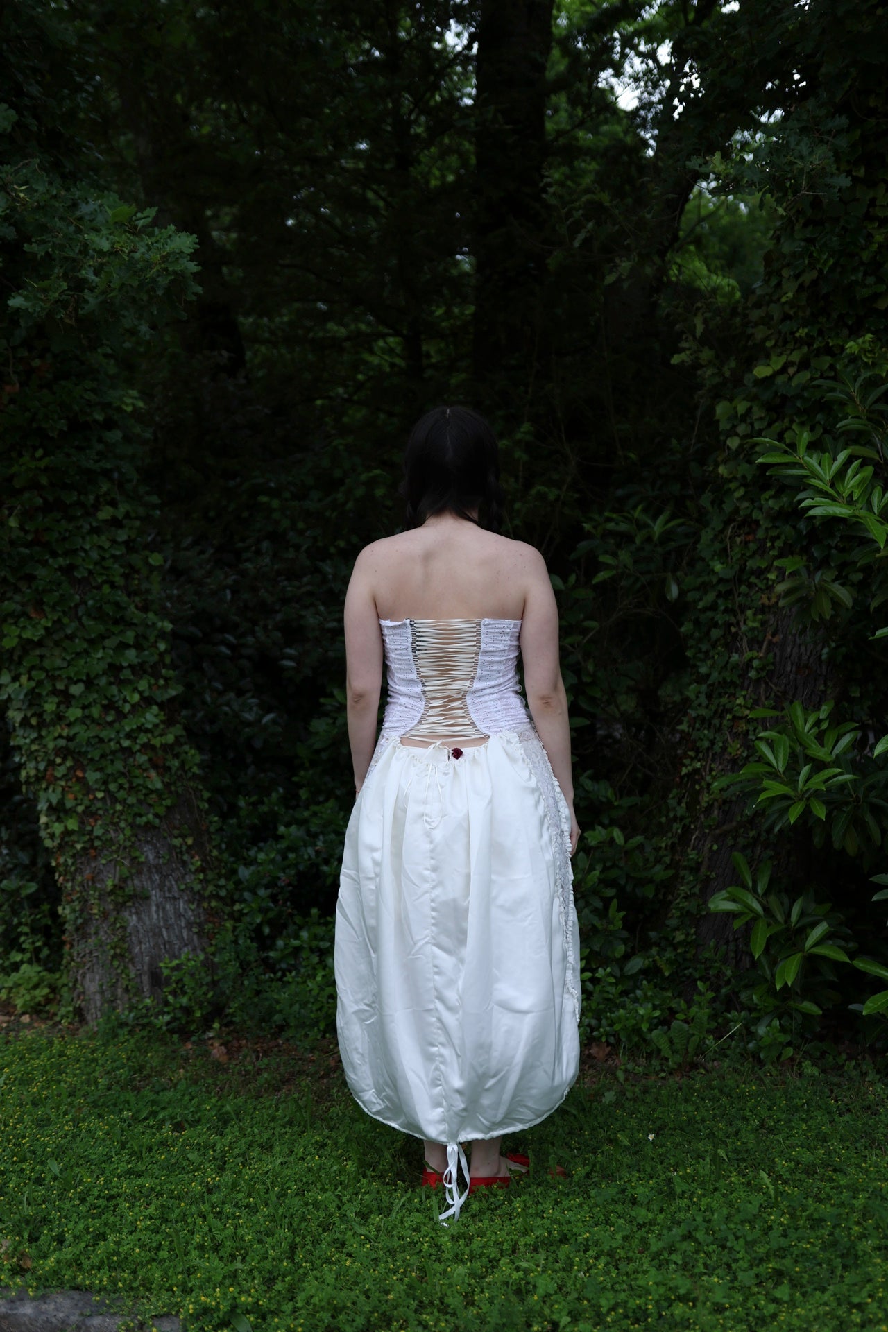 Lace-up dress