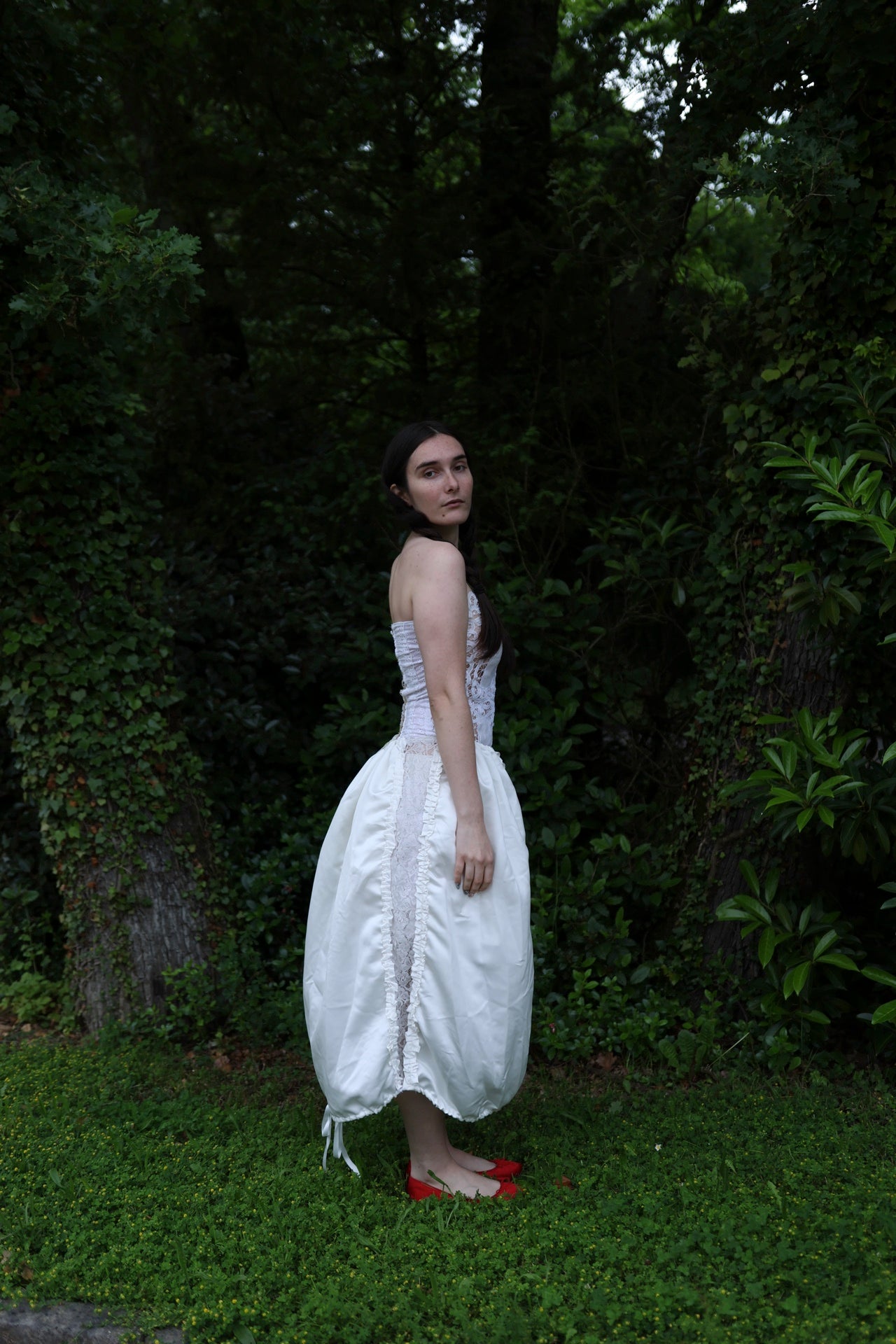 Lace-up dress