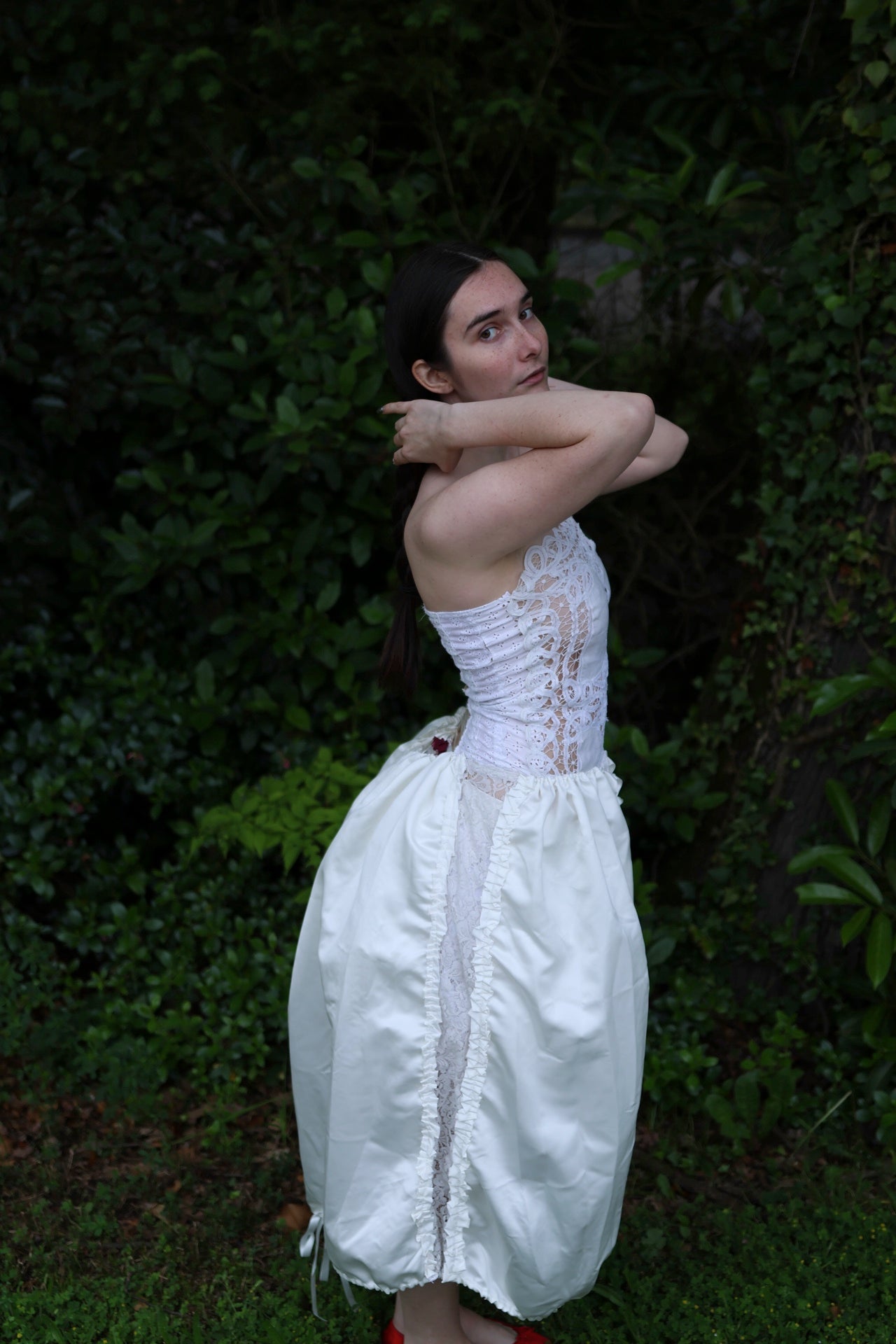 Lace-up dress