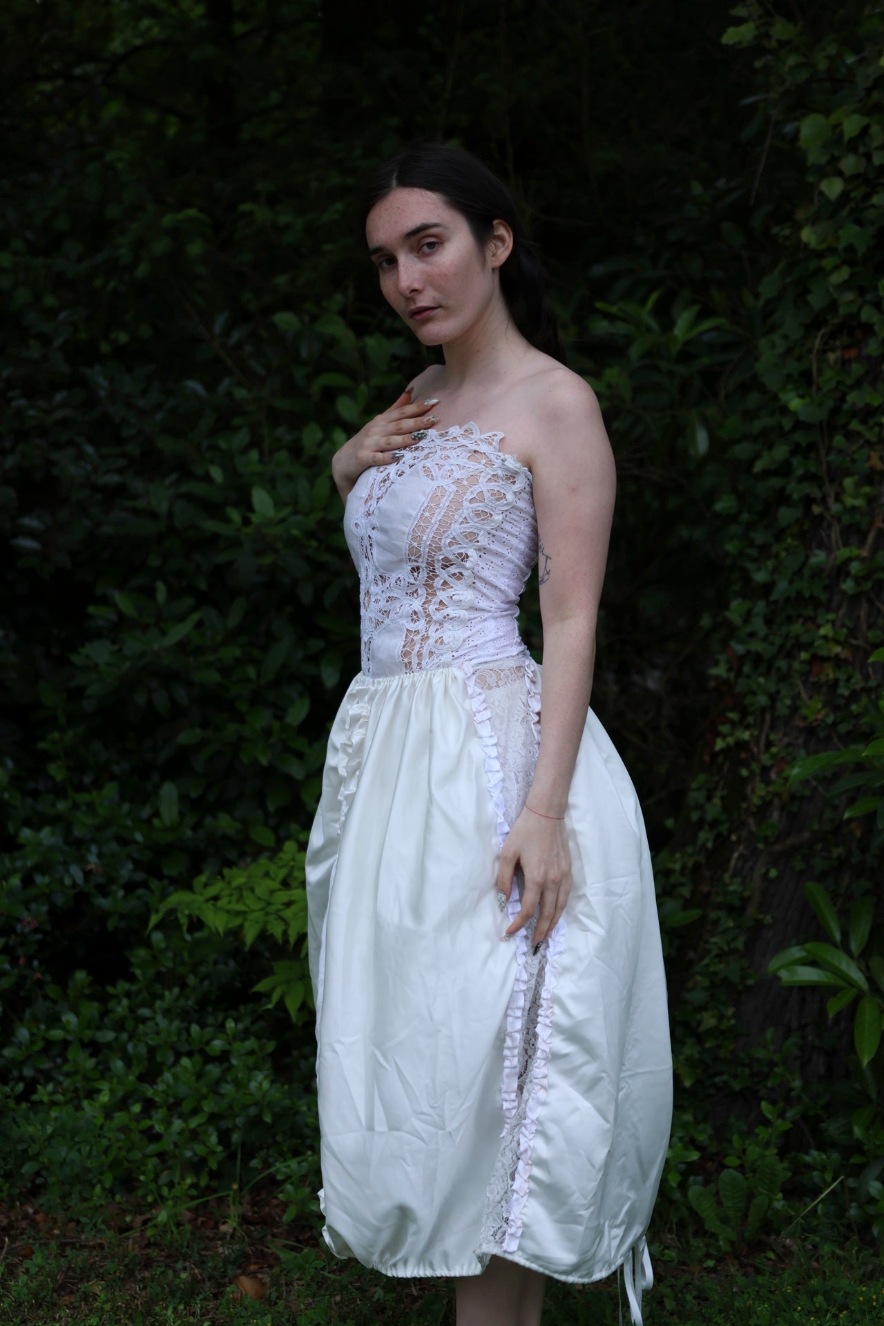 Lace-up dress