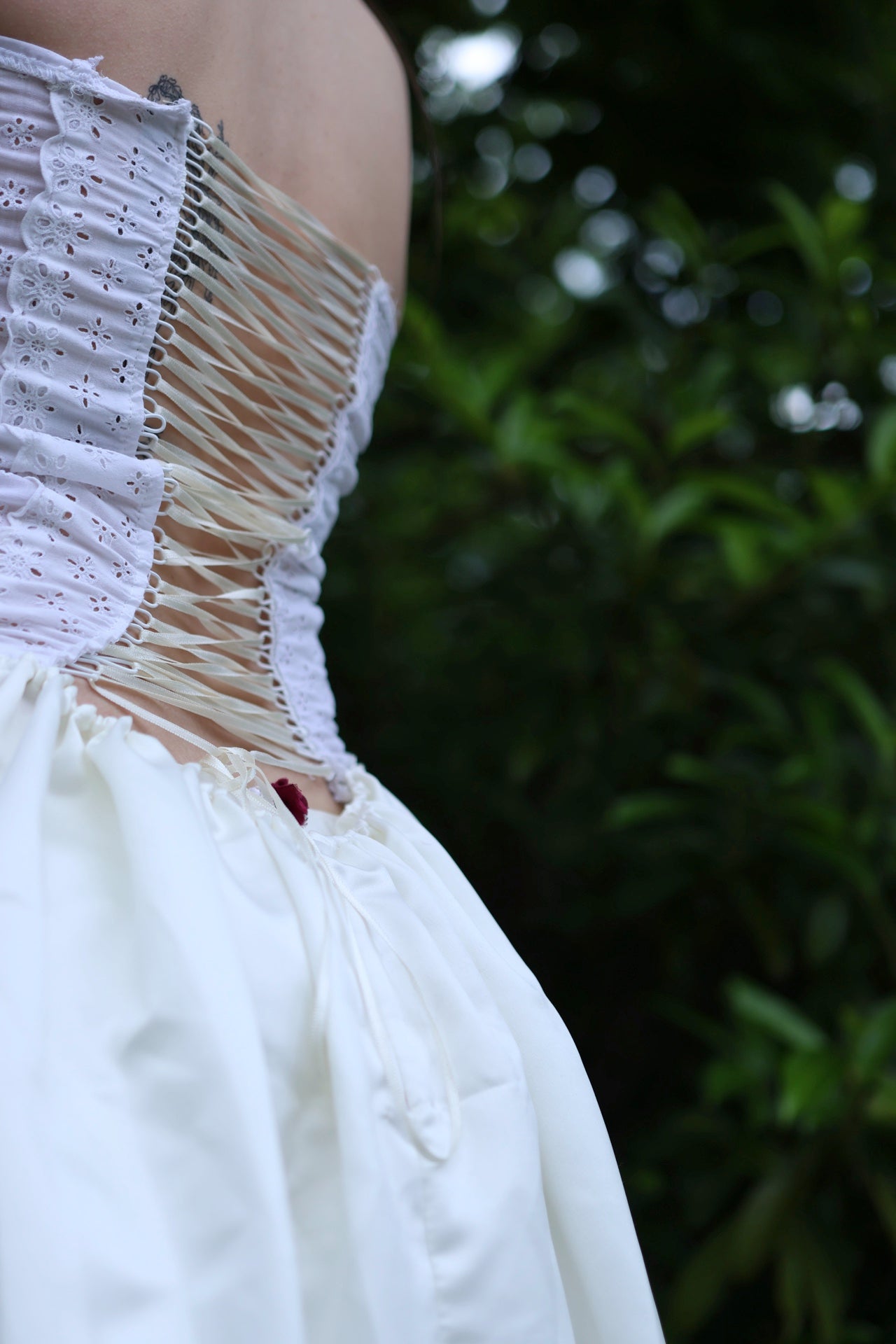 Lace-up dress